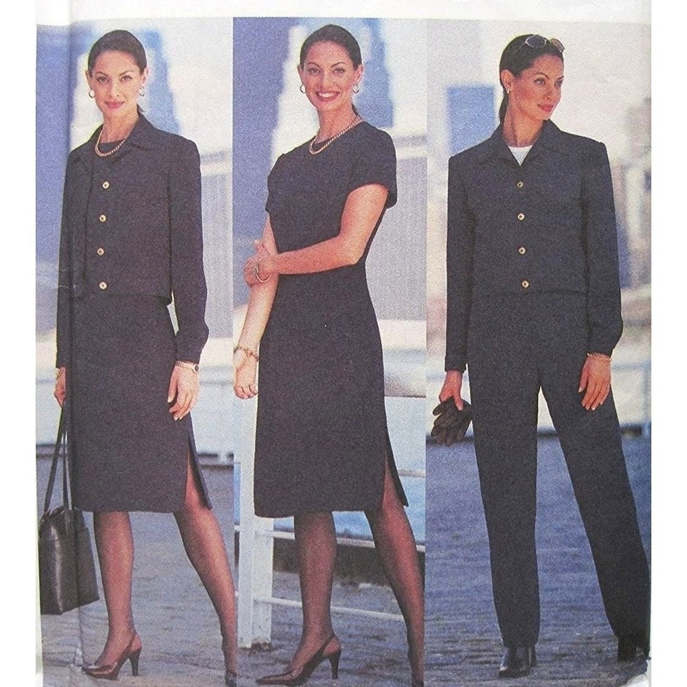 Butterick Sewing Pattern 3307 Jacket Dress Pants Suit Misses 8-12 David Warren